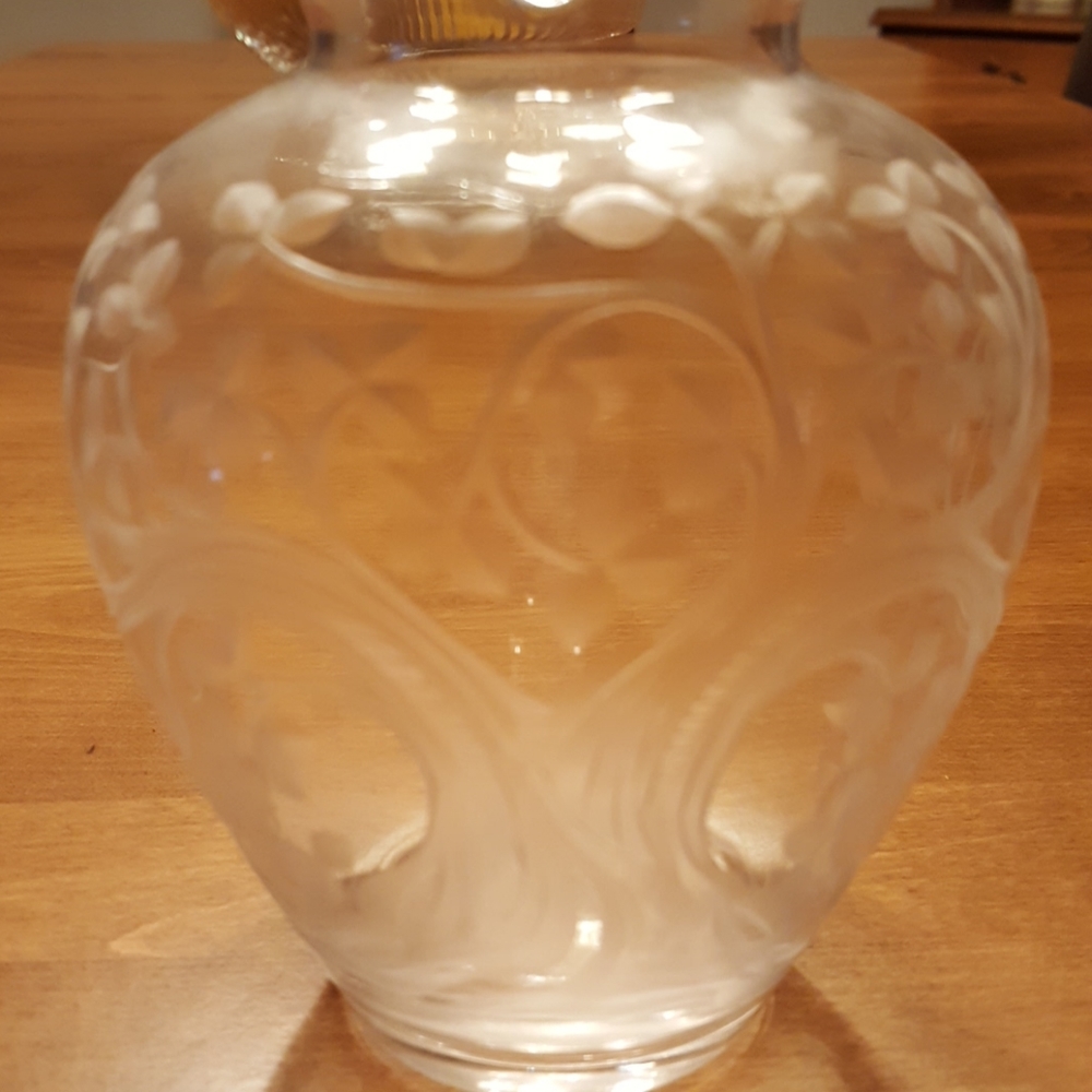 Tree of Life hand etched vase